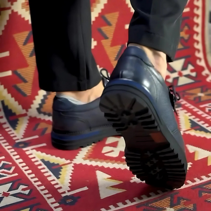 Sapatos ortopédicos de couro para homem