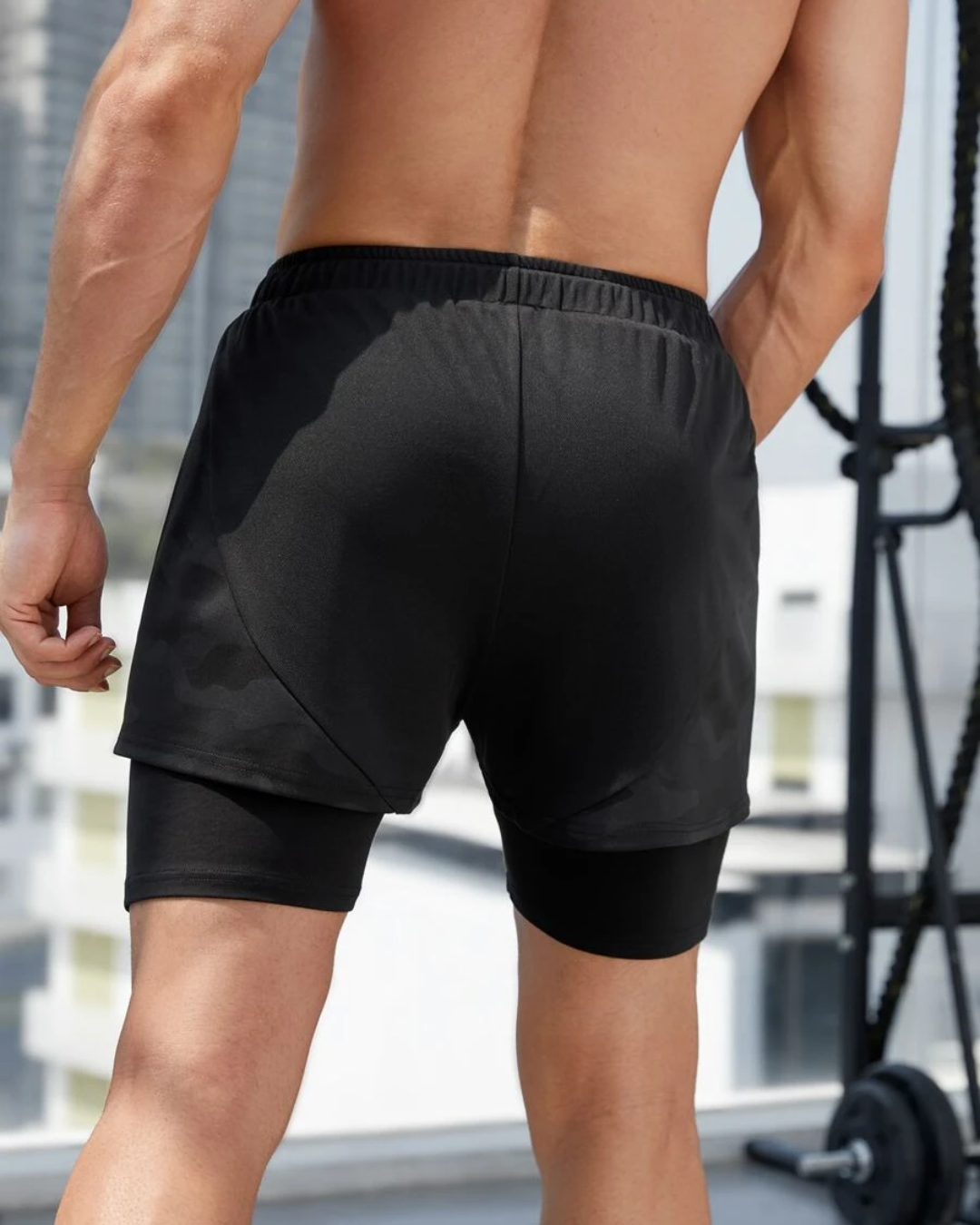 Calções de Desporto com Bolso para Telemóvel para Homem