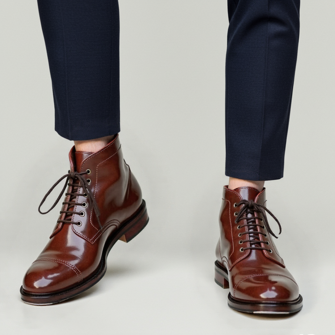 Botas de couro para homem