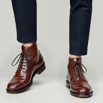 Botas de couro para homem