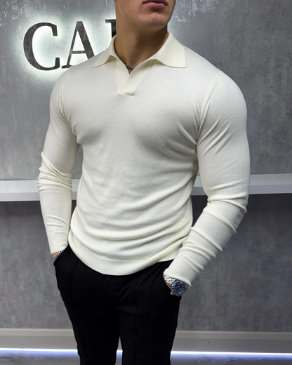 Polo de manga comprida para homem