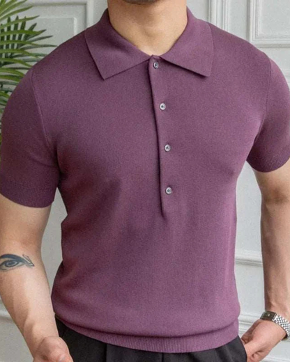 Polo clássico de manga curta para homem