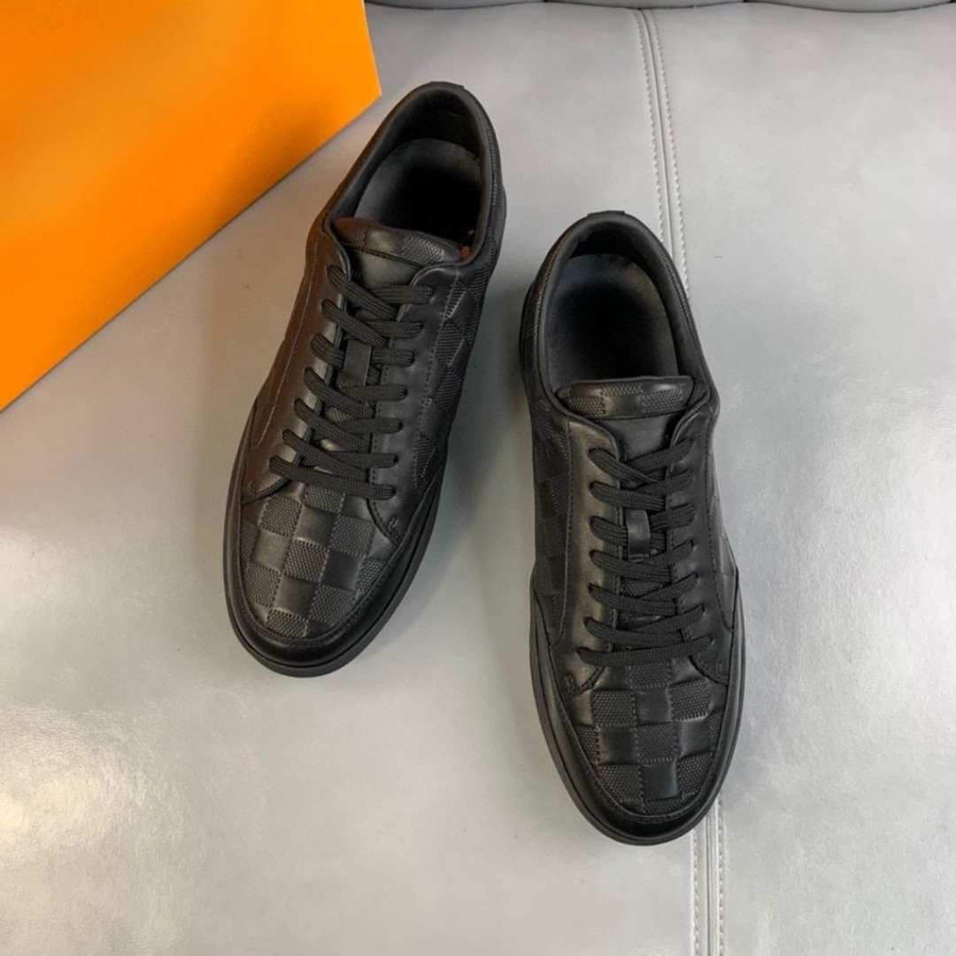 Sapatos com atacadores para homem com padrão xadrez