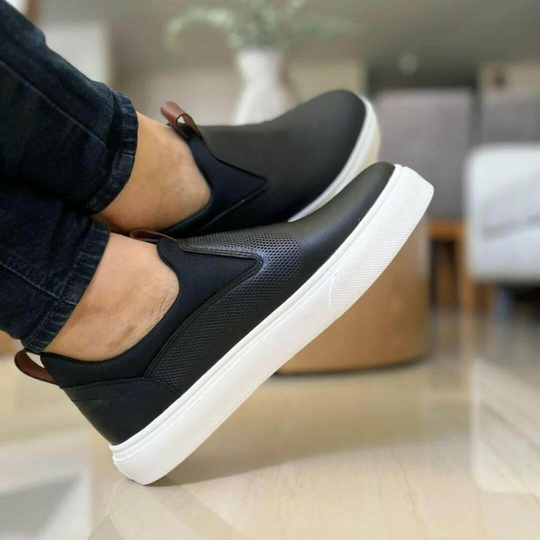 Sapatos ortopédicos slip on para homem