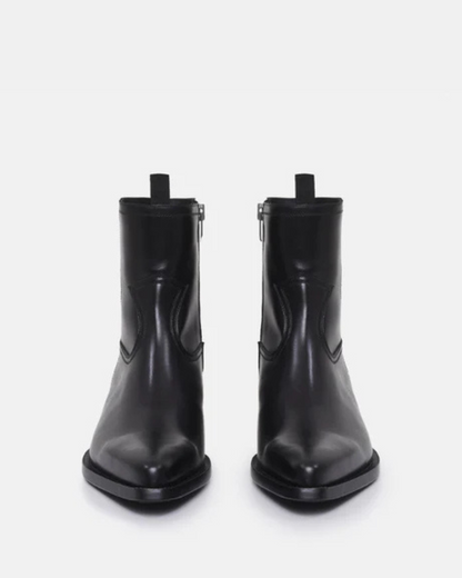 Botas Masculinas de Estilo Ocidental com Design Gravado Espírito Rebelde e Estilo Icónico