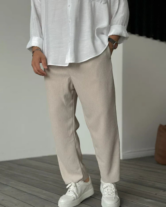 Calças Masculinas de Luxo em Tecido Suave