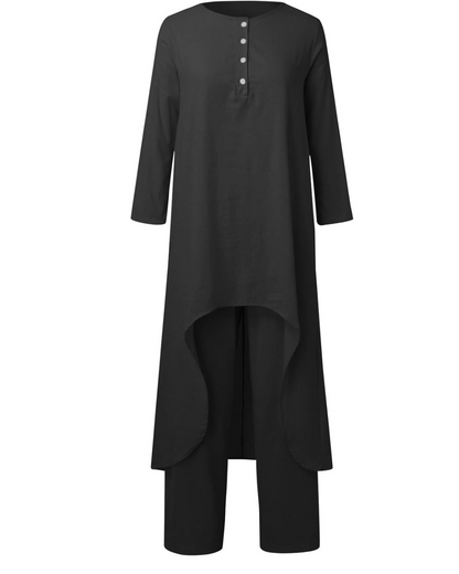 Conjunto Casual de Linho Para Mulher Estilo Natural®