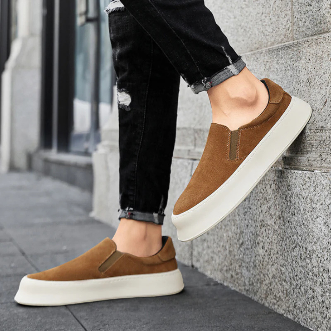 Mocassins Desportivos Masculinos Estilo Urbano e Versátil con Sola Grossa