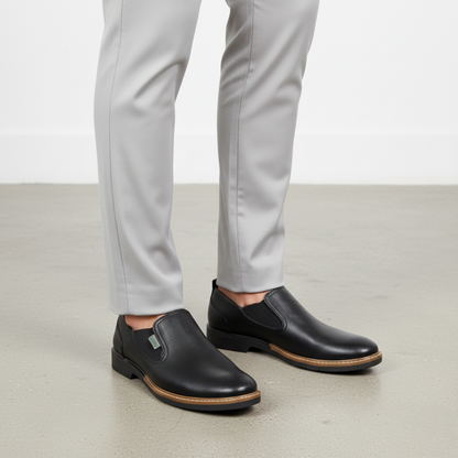 Sapatos em couro com sola ergonómica para homem