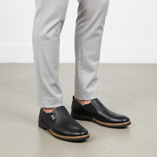 Sapatos em couro com sola ergonómica para homem