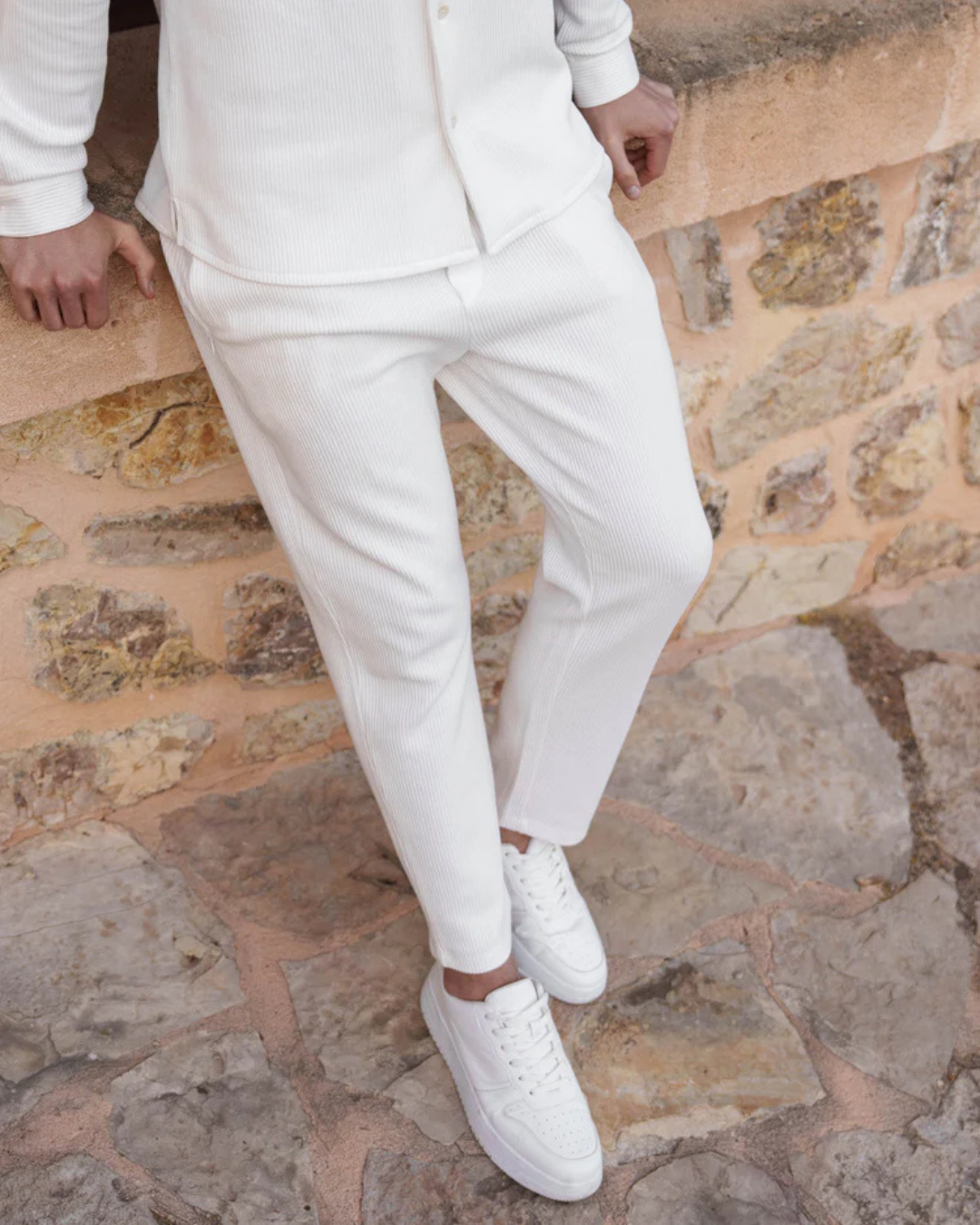 Calças Slim de Estilo Descontraído para Homen