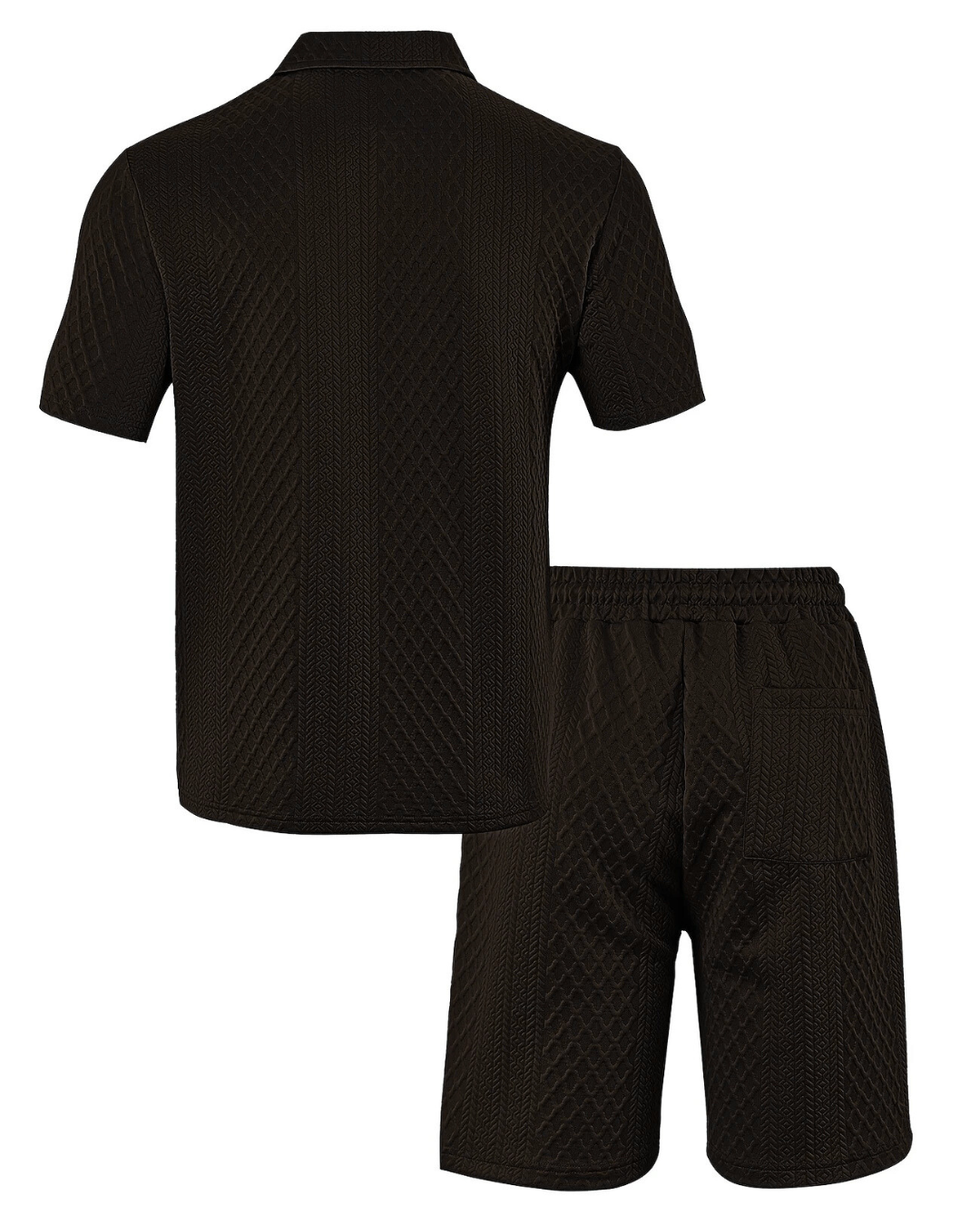 Conjunto de camisola de manga curta e calções para homem