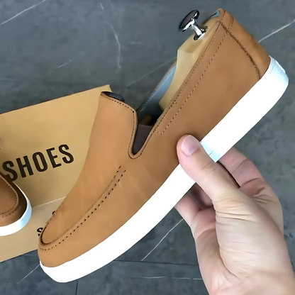 Sapatos Casuais Clássicos de Camurça Feitos à Mão para Homem
