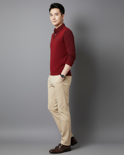 Camisola térmica multifuncional em caxemira premium para homem