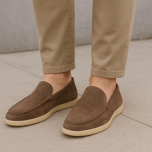 Mocassins ortopédicos para homem com design clássico e sola antiderrapante