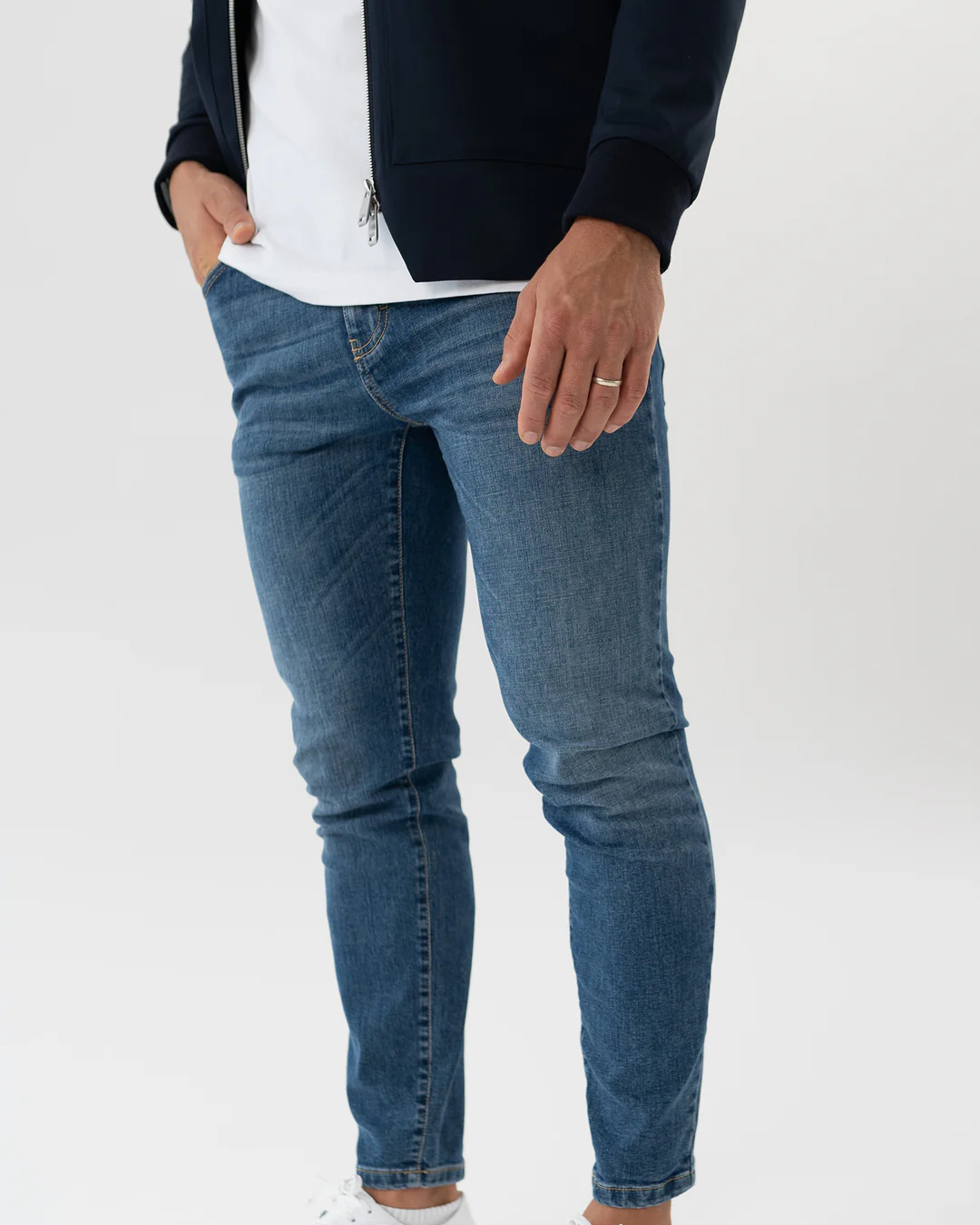 Jeans Clásico Azul Auténtico para Todos os Dias
