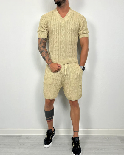 Conjunto de duas peças em tecido texturado