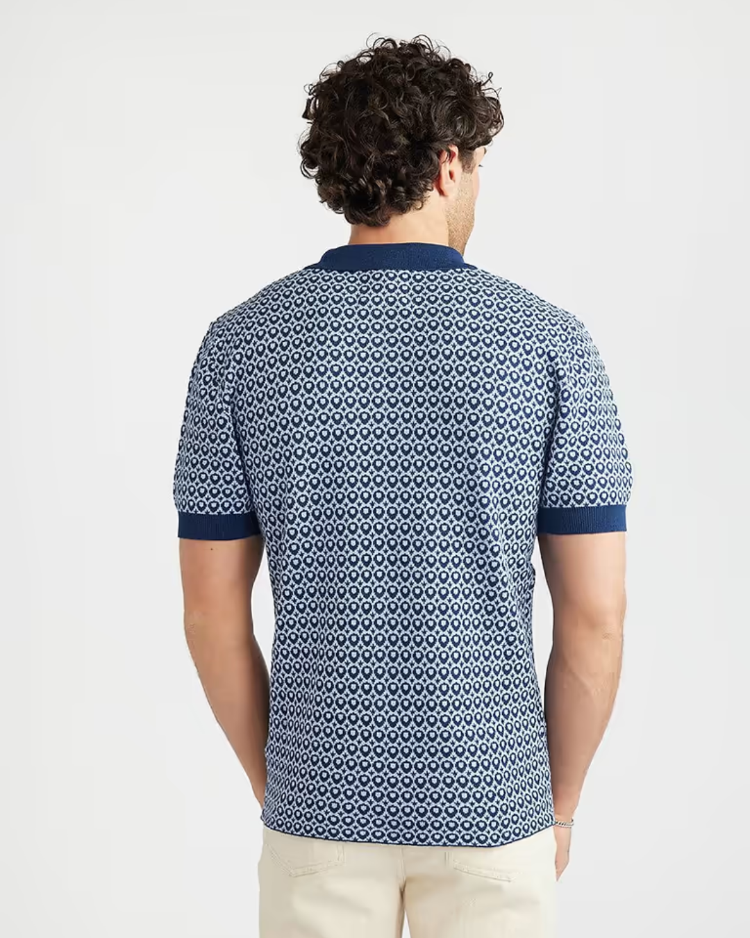 Camisa de Malha com Padrão Geométrico para Homem (OFERTA 2X1)