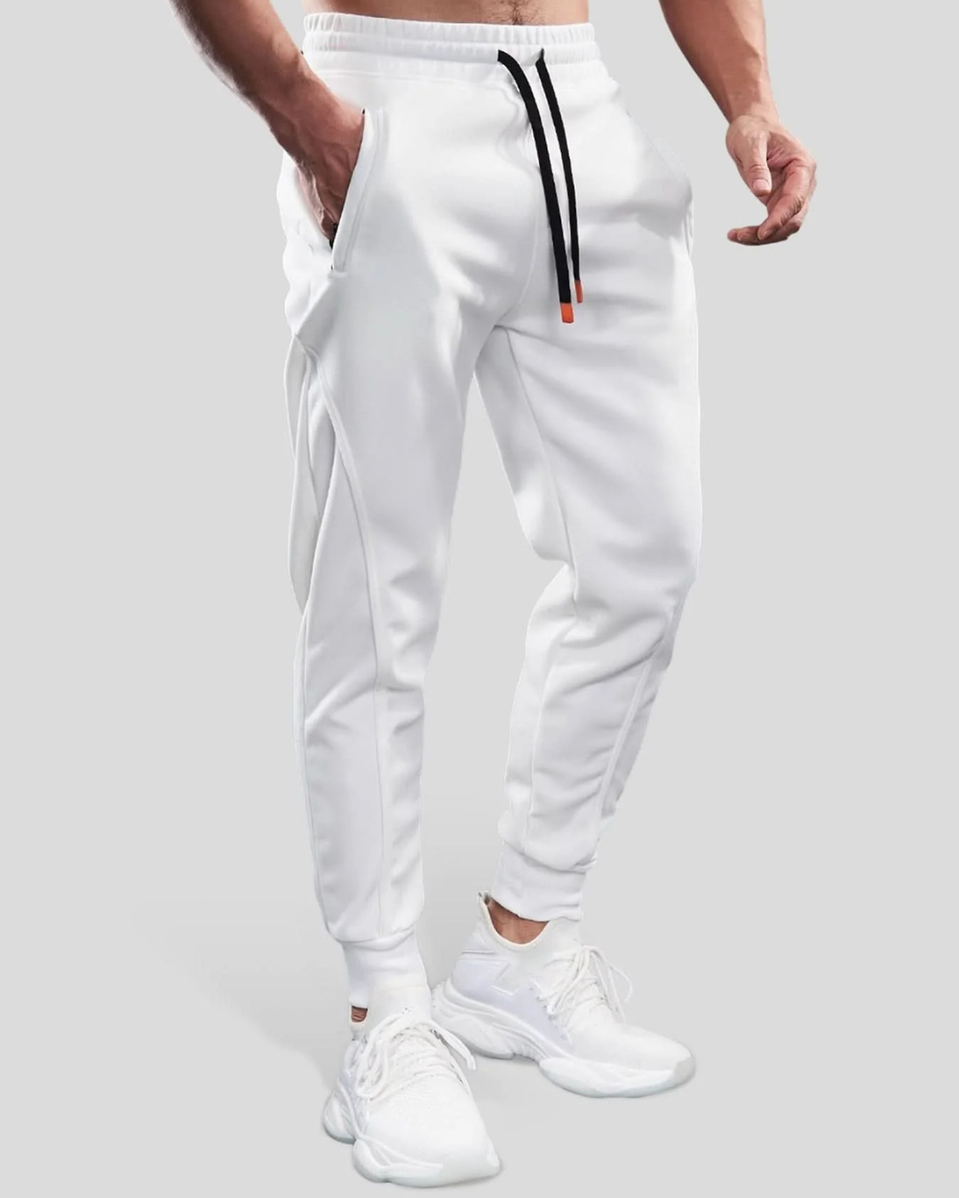 Calças jogger elásticas e cintura ajustável para homen