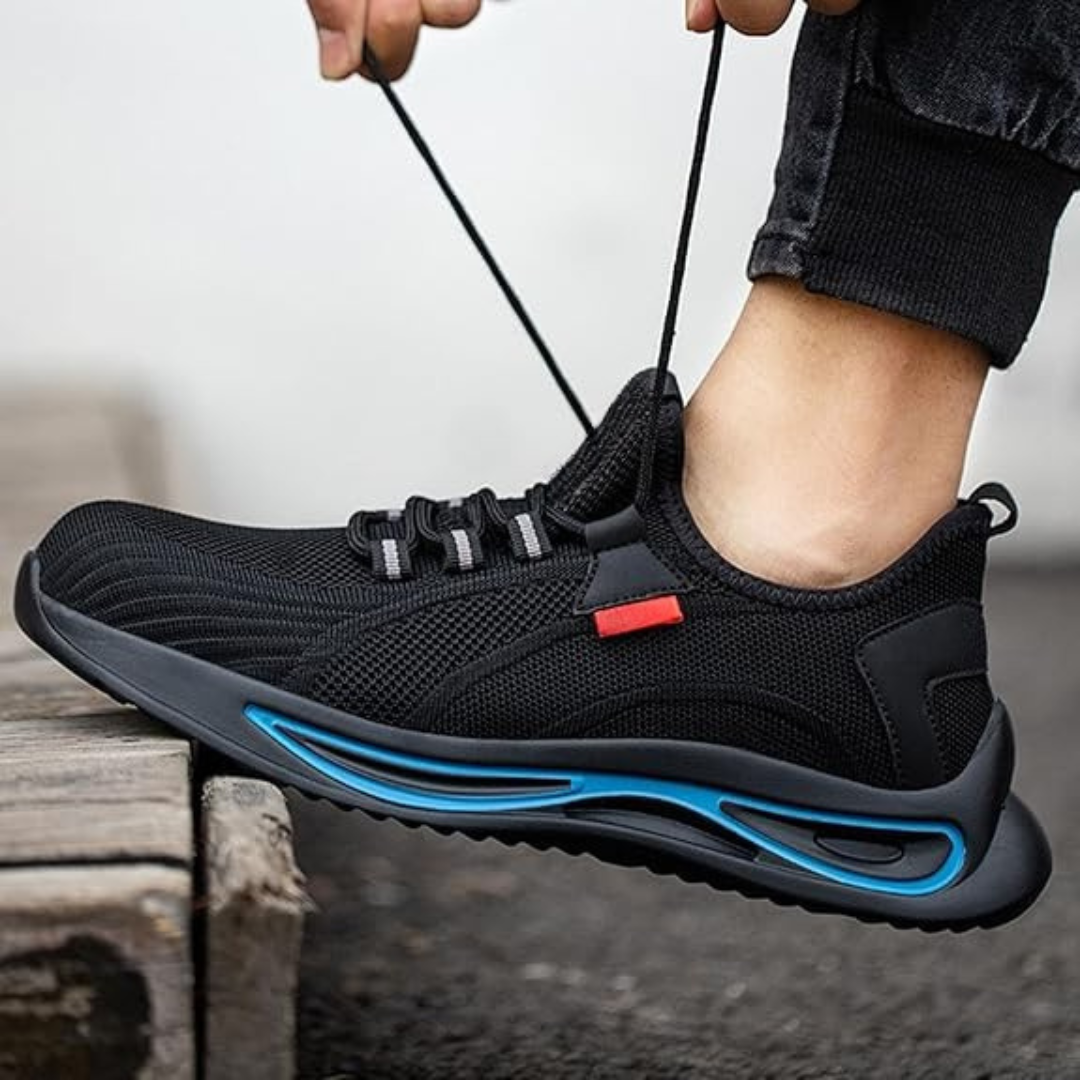 Sapatos de Segurança com Biqueira de Aço e Resistentes ao Impacto para Homem