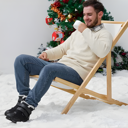 Botas de inverno de cano alto e largas para homem