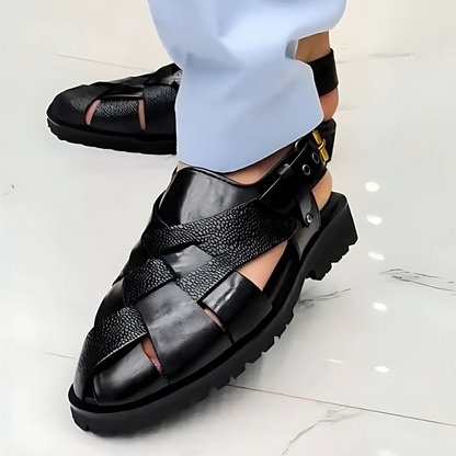 Sandálias romanas com sola ergonómica e antiderrapante para homem