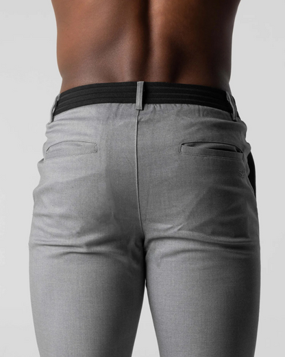 Calças elegantes e elásticas para homem