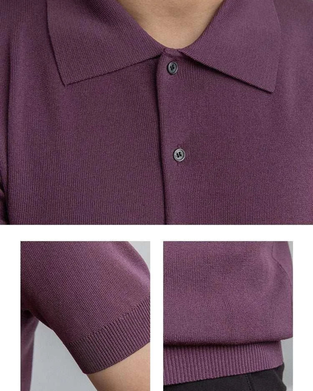 Polo clássico de manga curta para homem