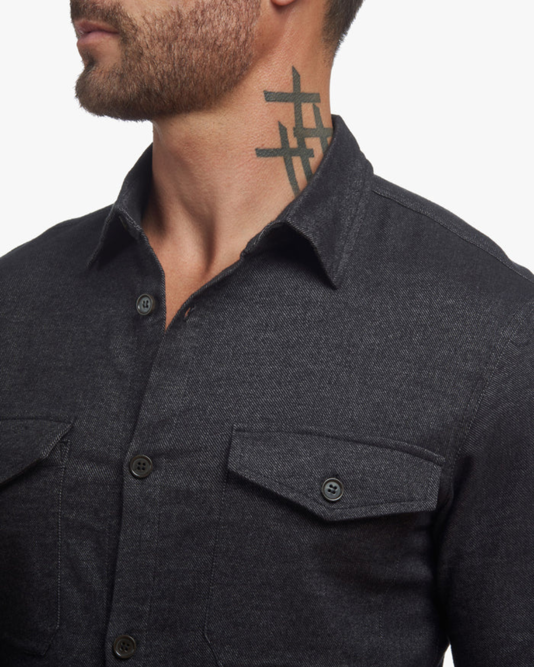 Camisa com Botões de Ajuste Fino para Homem