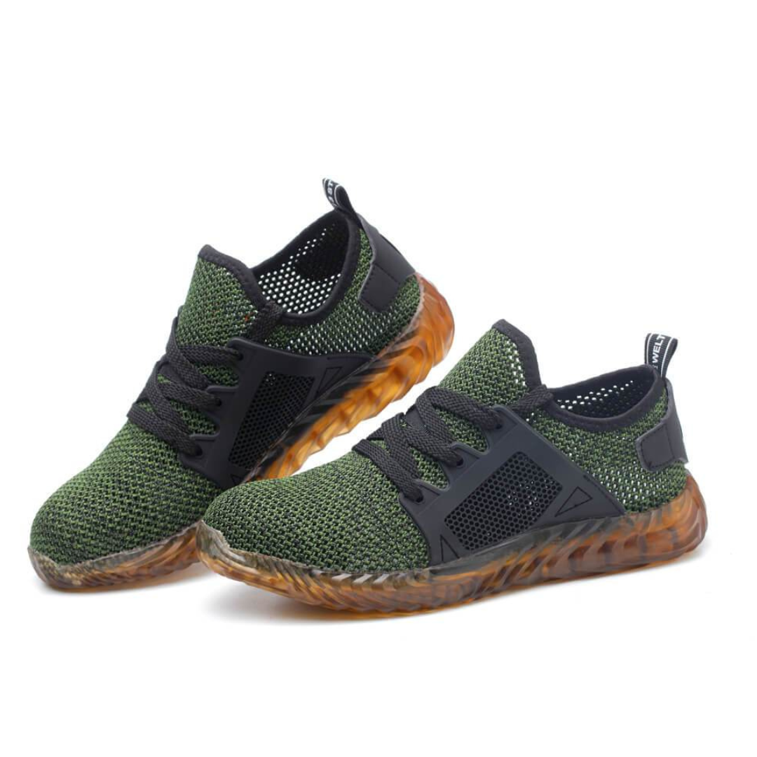 Sapatilhas Verdes com Sola âmbar Antiderrapante para Homem