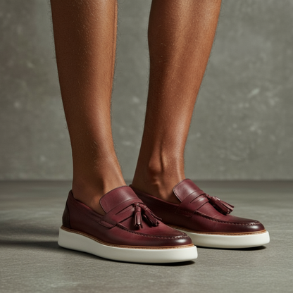 Sapatos mocassim elegantes para homem