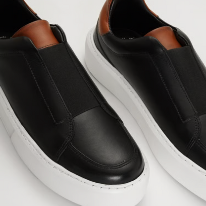 Sapatos com sola ortopédica slip on para homem