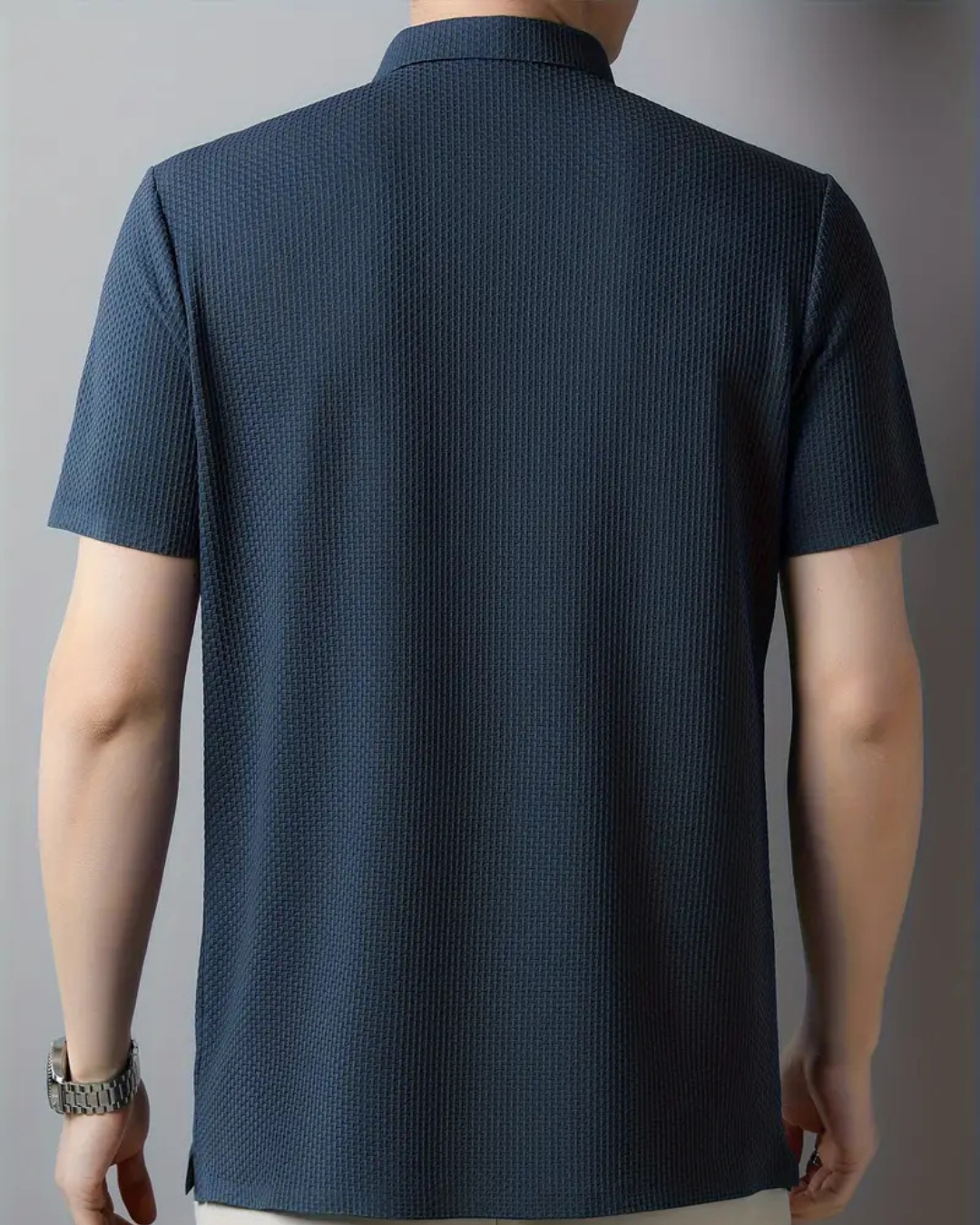 Camiseta polo casual respirável