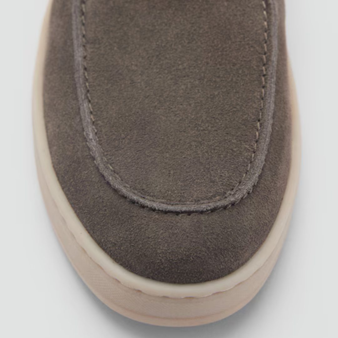 Mocassins Feitos à Mão em Pele de Camurça para Homen