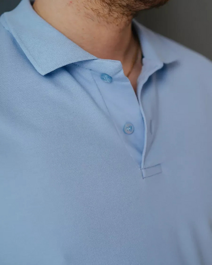 Pólo casual com tecido de linho