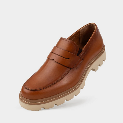 Sapatos de couro com sola ergonómica