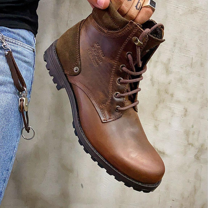 Botas vintage de couro para homem