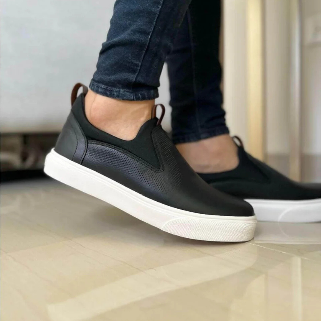 Sapatos ortopédicos slip on para homem