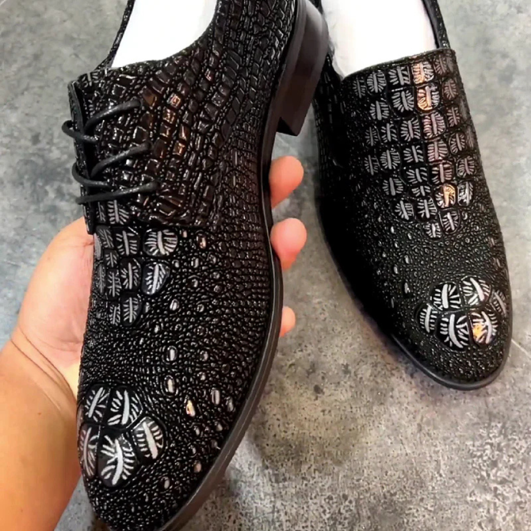 Sapatos Ortopédicos em Couro e Elegante para Homem