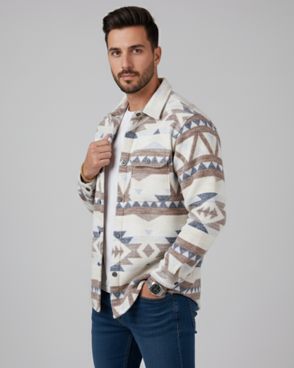 Casaco para homem com estampado em mosaico