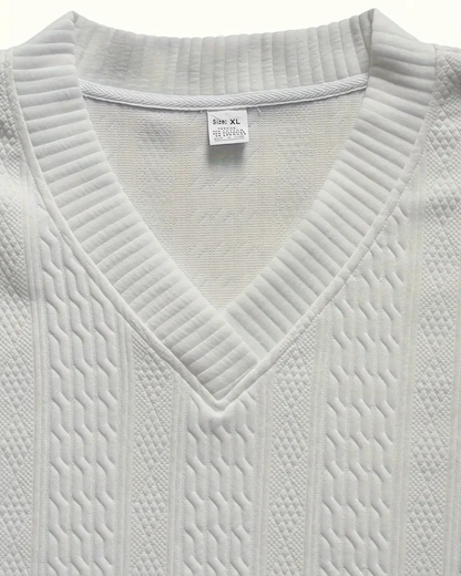 Conjunto de Duas Peças em Tecido com Textura Entrançada e Ajuste Confortável