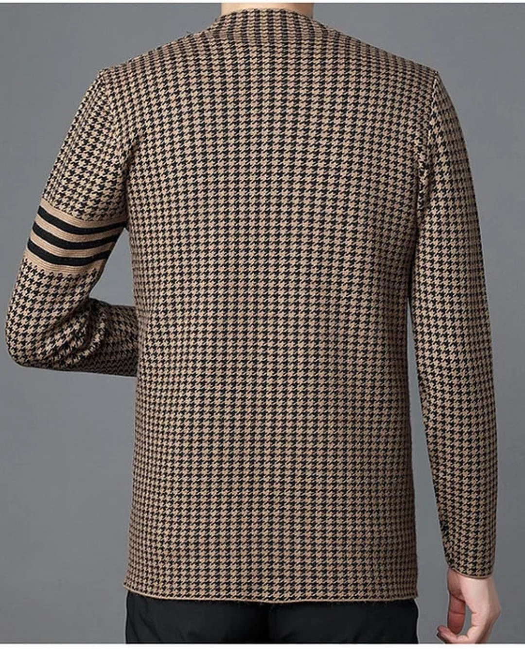 Casaco tipo cárdigan de malha informal para homem