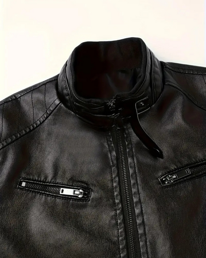 Casaco de couro para homem