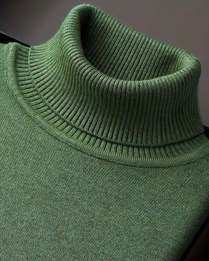 Camisola de gola alta em algodão para homem