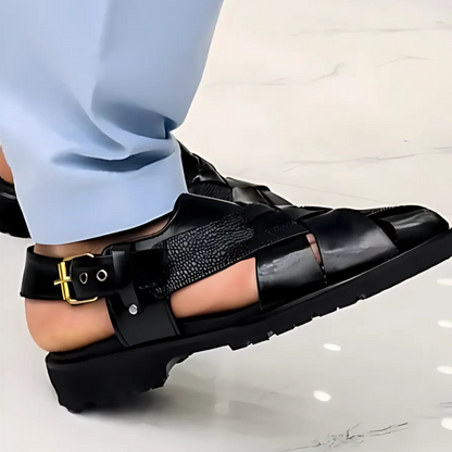 Sandálias romanas com sola ergonómica e antiderrapante para homem