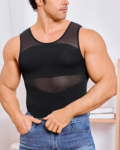 Camiseta Masculina Modeladora com Malha Elástica Suporte e Estilo num Só Produto
