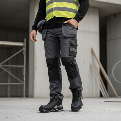 Sapato de segurança com suporte ortopédico para homem