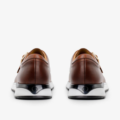 Sapatos de Couro com Sola Desportiva e Fivela Elegante para Homen