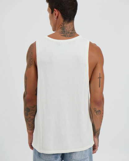 Camiseta de malha sem mangas para homem