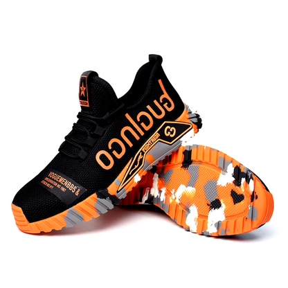 Sapatos de segurança com atacadores para homem de ajuste seguro